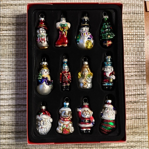 Avon Other - AVON set of 12 glass ornaments Christmas tree mini decorations